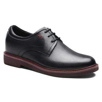 salto interno masculino - sapato social masculino salto alto - Sapatos sociais pretos - 7CM mais altos