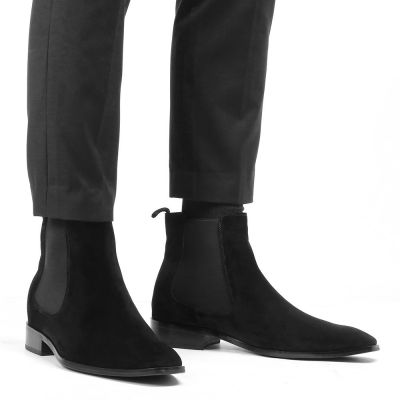 sapatos que aumentam a altura do homem - bota masculina com salto alto - Você +7cm Alto