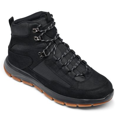 sapato masculino 8 CM mais alto - sapatenis masculino alto - botas de caminhada de cano alto ao ar livre pretas