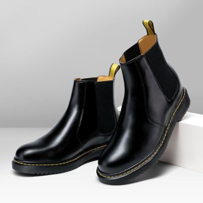 Sapato Masculino Com Salto Interno 7cm - Palmilha Para Aumentar Altura Masculina - botas mais altas masculinas chelsea de couro preto