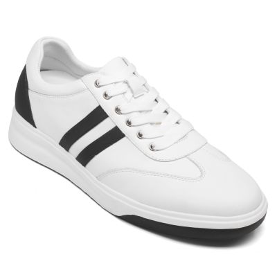 Sapato Alto Masculino - Tenis Com Salto Embutido - tênis casual masculino branco 7CM