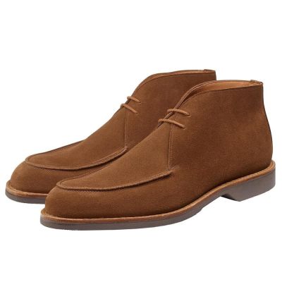 sapato cano alto masculino - botas casuais masculinas de camurça marrom feitas à mão com aumento de altura 7 CM