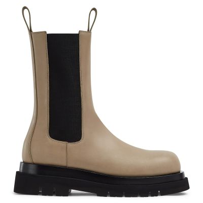 Sapato mulheres Com Salto - botas de couro Chelsea - Sapato mulheres Com Salto Interno 7CM