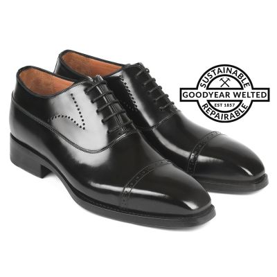 Goodyear Vergado Sapato Alto Masculino - Sapato Masculino Com Salto - Sapatos oxford pretos 7 CM