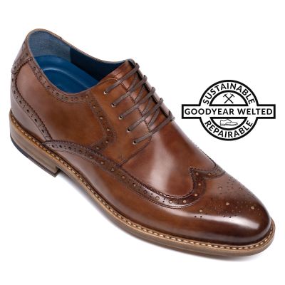 sapato masculino com salto - sapato cano alto masculino - boutique sapatos artesanais goodyear welted 7 CM