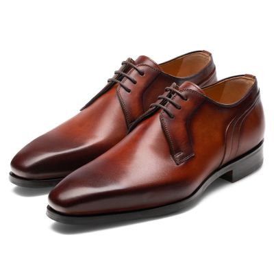 Sapato Masculino Salto Interno - Palmilha Para Aumentar Altura - sapatos derby de dedo liso de personalização feitos à mão 7 CM