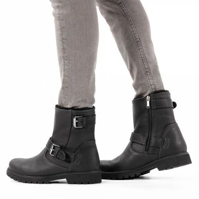 botas mais altas - botas masculinas forradas de pele - botas de aumento de altura quente de inverno preto 7 CM