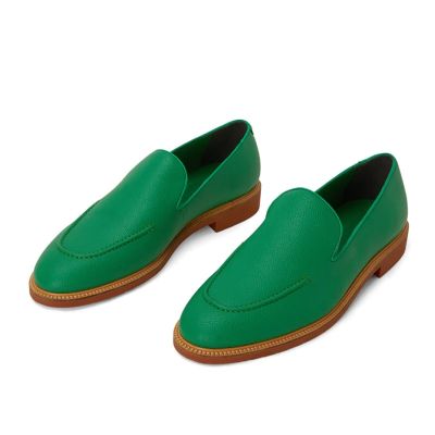 Green Vegan Loafers - Vegan Height Increasing Shoes For Men 5 CM / 1.95 Inches