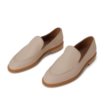 Apricot Vegan Loafers For Men - Vegan Invisible Height Increase Shoes 5 CM / 1.95 Inches