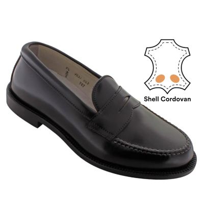 Salto Alto Masculino - Sapato Social Masculino Com Salto - mocassim preto shell cordovan penny 6 CM