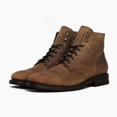 Sapato Masculino Com Salto Interno 7cm - luxo feito à mão personaliza botas masculinas marrons