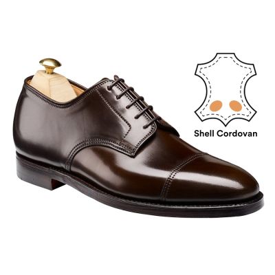 Sapato Social Com Salto - sapatos cordovan para homem castanho escuro 7CM