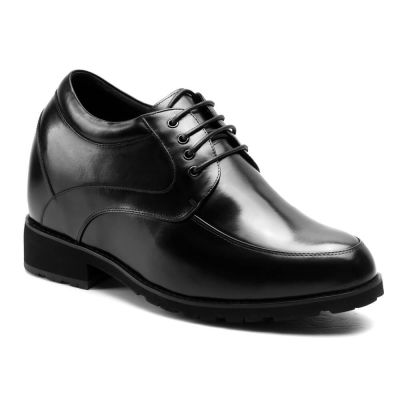 sapato masculino salto - sapato social masculino com salto - Sapatos sociais pretos - 13CM mais altos