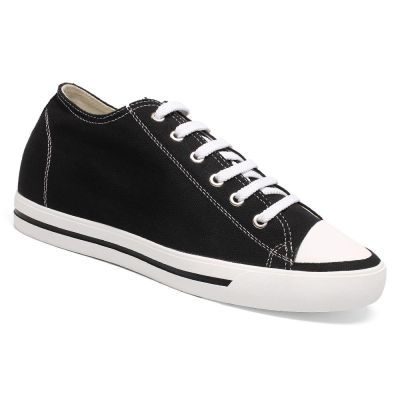 Chamaripa Preto Salto Alto Masculino + 6cm Mais Alto