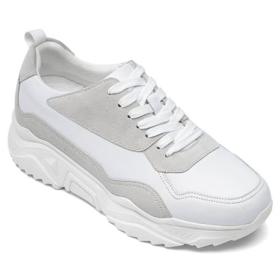 tênis que aumenta altura - tenis que deixa mais alto - Tênis masculino casual branco - Você +7cm Alto