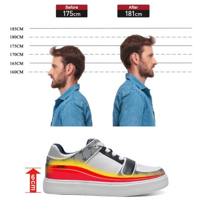 Tenis que deixa mais alto - Tênis aumenta altura masculino - Tênis casuais masculinos - Você +6cm Alto