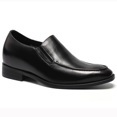 Chamaripa Preto Sapato Para Casamento Masculino + 7cm Mais Alto