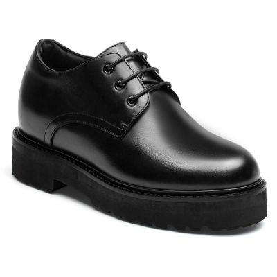 Sapatos Mulheres Com Salto - Sapato Com Salto Interno De Pele De Bezerro Pretos 8 CM